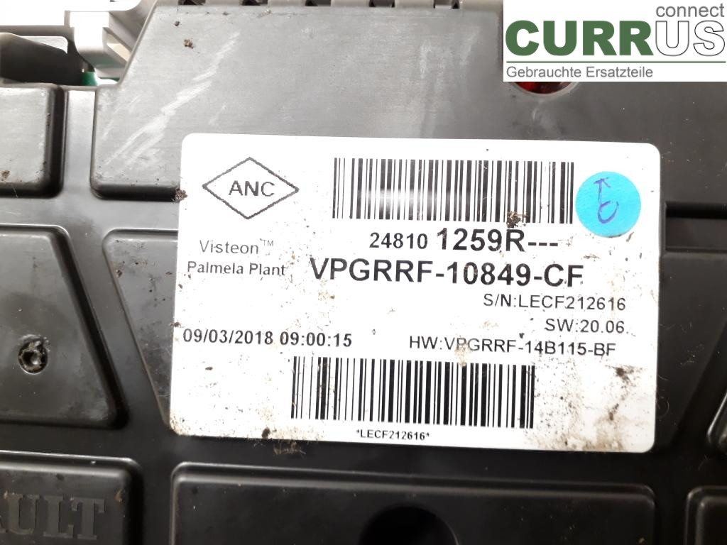 RENAULT CLIO IV   16-19 Instrument cluster / comb 248107748R H4B-408