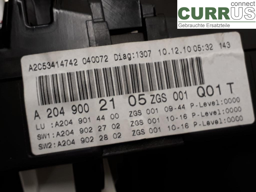 MB C (204)   07-15 Instrumentkam A2049005807 OM651.911