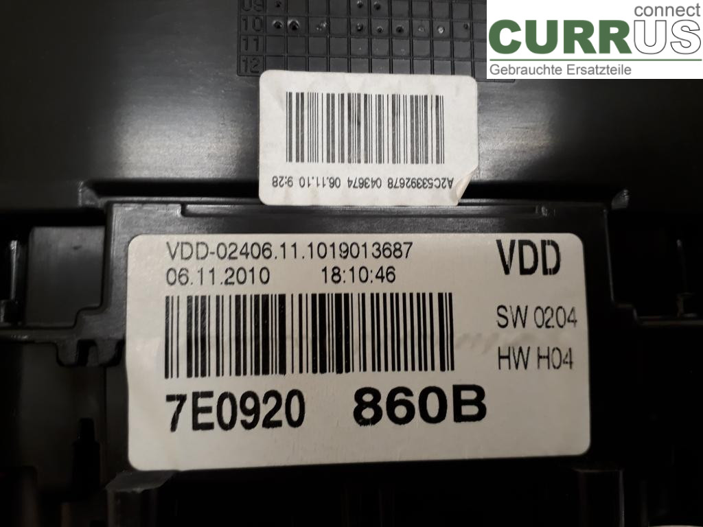 VW TRANSP/CARAVELLE 04-15 Instrumentkam 7E0920860BX AXA