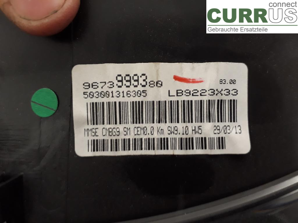 CITROEN BERLINGO  08-18 Instrument cluster / comb 9801641580 9HF