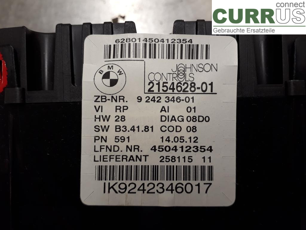 BMW 3 E90/91 SED/TOU 05-12 Instrument cluster / comb 62109316127 N47-D20C