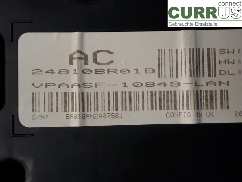 NISSAN QASHQAI+2  10-14 Instrument cluster / comb 24810BR01B MR20DE