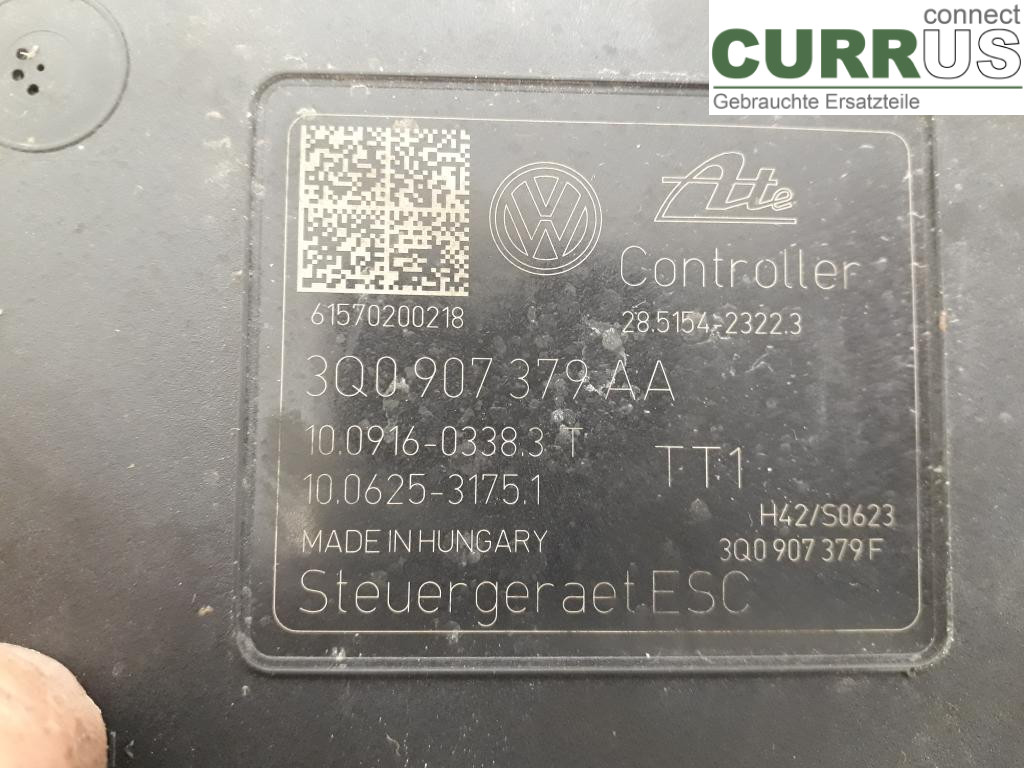 VW GOLF / E-GOLF VII   13-20 ABS hydraulisk enhed 3Q0614517AF CYVB
