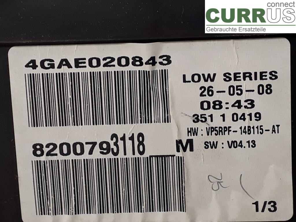 RENAULT MÉGANE II  06-08 Instrument cluster / comb 8200793124 K4M-856