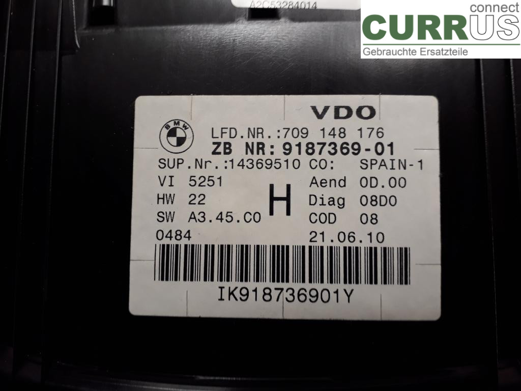 BMW 3 E90/91 SED/TOU 05-12 Instrument cluster / comb 62109316152 N57-D30A