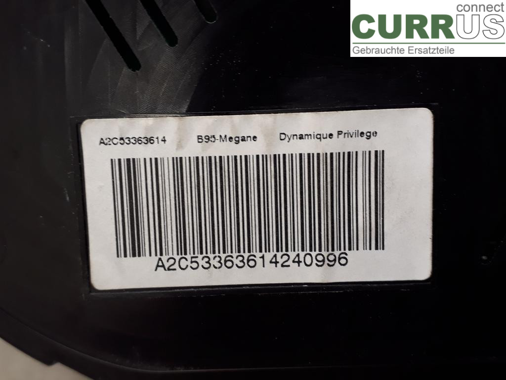 RENAULT MEGANE III 09-15 Instrument cluster / comb 248100342R F9Q-870