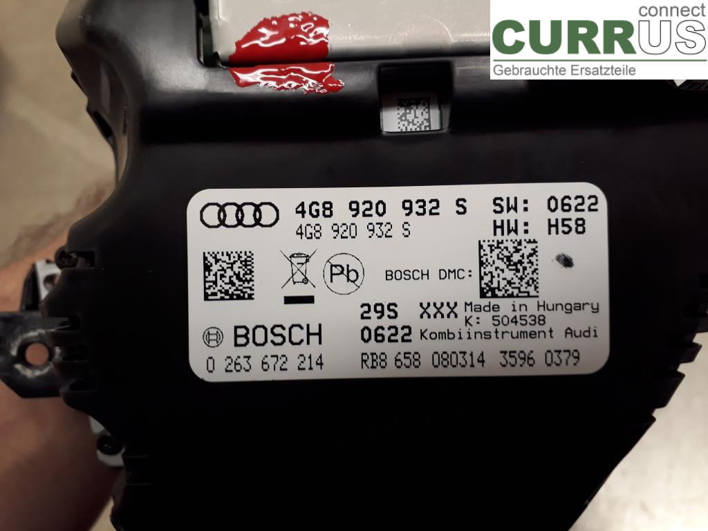 AUDI A6/S6 4G   11-18 Bloc instruments / combiné 4G8920932SX CLAA