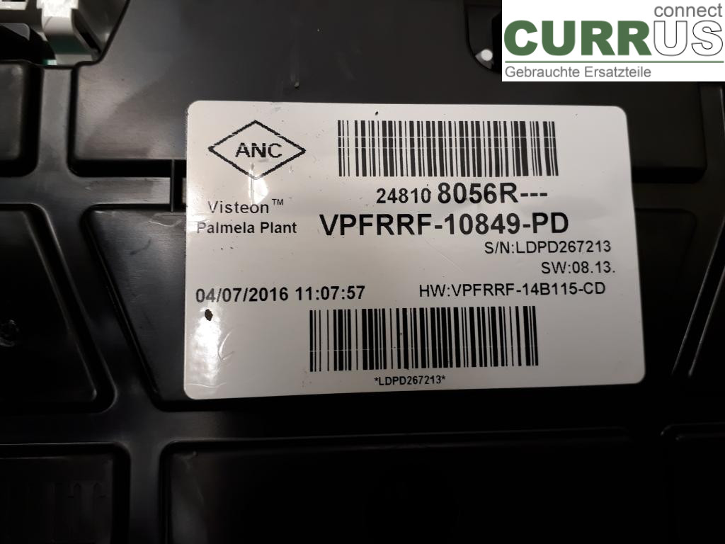 RENAULT CAPTUR 13-19 Instrument cluster / comb 248100202R H4B-408