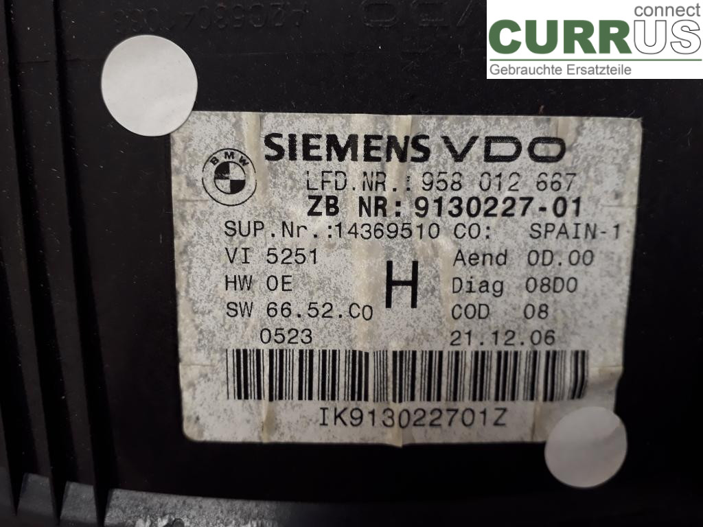 BMW 3 E92/93 Cou/CAB 05-14 Instrument cluster / comb 62109316131 N53-B30A