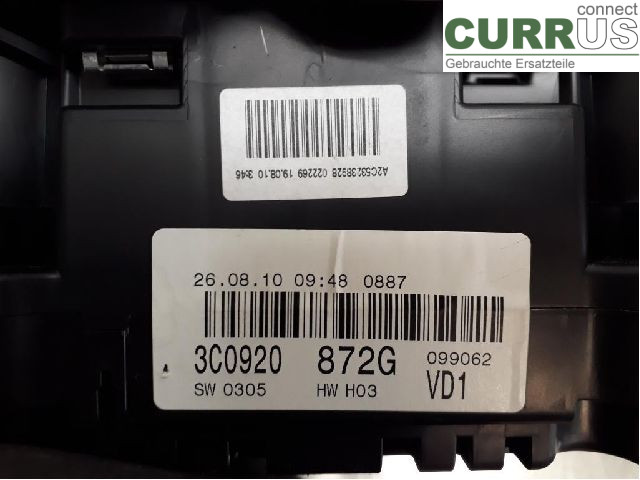VW PASSAT      05-10 Instrument cluster / comb 3C0920872GX CAYC