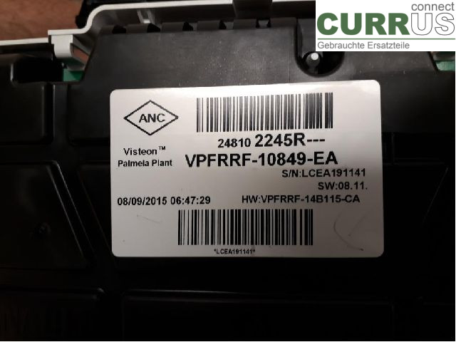 RENAULT CLIO IV   12-16 Instrument cluster / comb 248101596R H4B-408