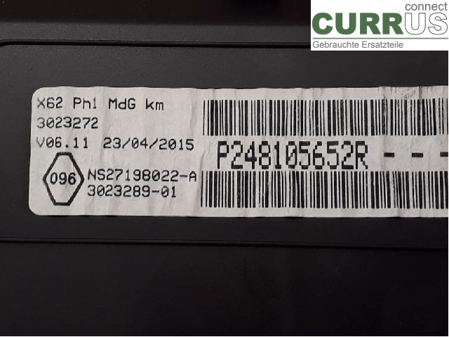 RENAULT MASTER III  15-20 Instrument cluster / comb 248103104R M9T-702