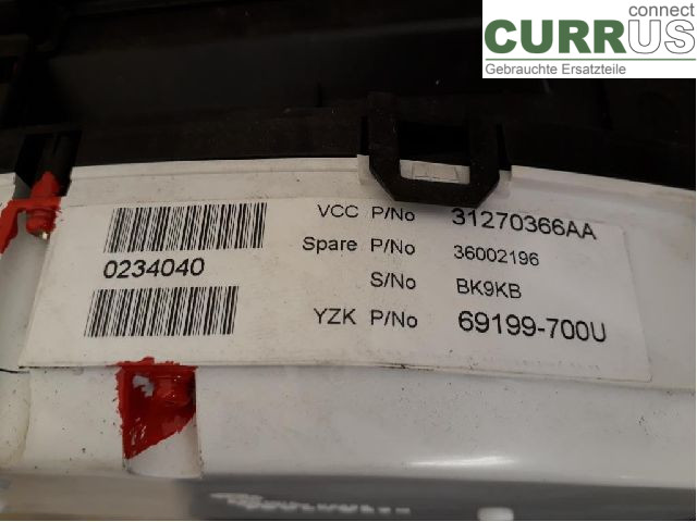 VOLVO V70      08-13 Instrument cluster / comb 36002491 B5254T8