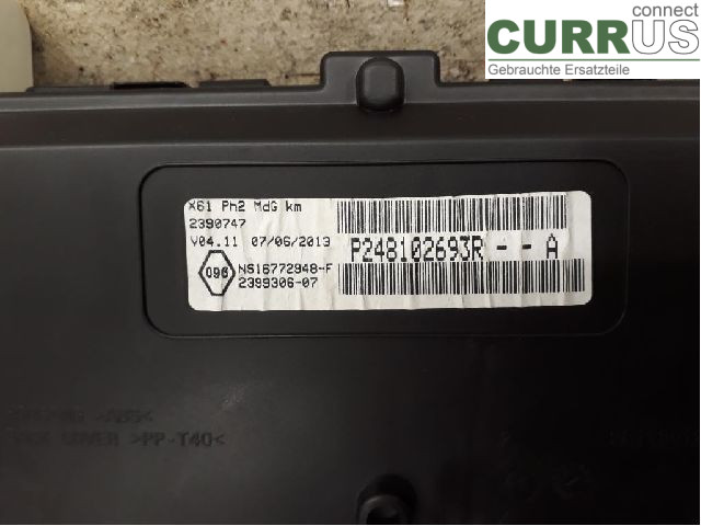 RENAULT KANGOO II  08-14 Instrument cluster / comb 248109633R K9K-608