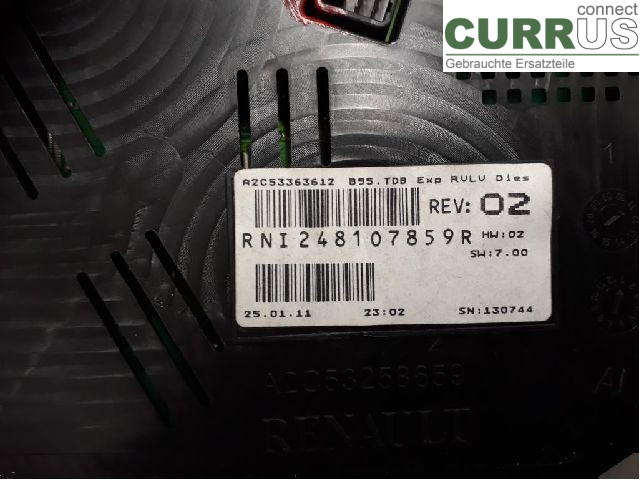 RENAULT MEGANE III 09-15 Instrument cluster / comb 248107859R K9K-837