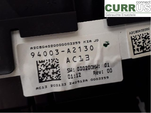 KIA CEED  12-18 Zestaw wskaźników / liczników 94003A2130 G4FD