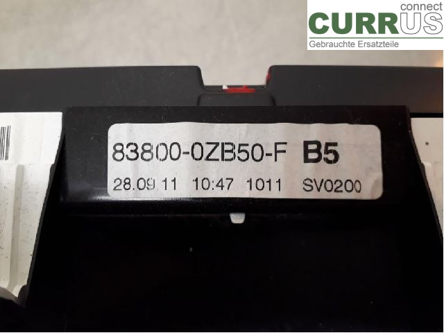 TOYOTA AURIS    10-12 Instrument cluster / comb 83800-0ZB50 1ND-TV