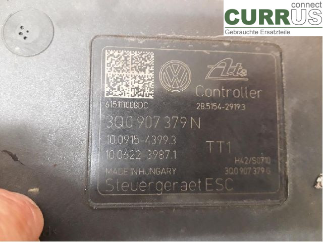 VW PASSAT  15-19 Unité hydraulique ABS 3Q0614517AB DDAA