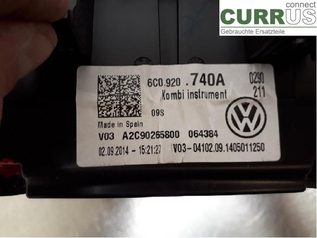 VW POLO       10-17 Bloc instruments / combiné 6C0920740A CJZC
