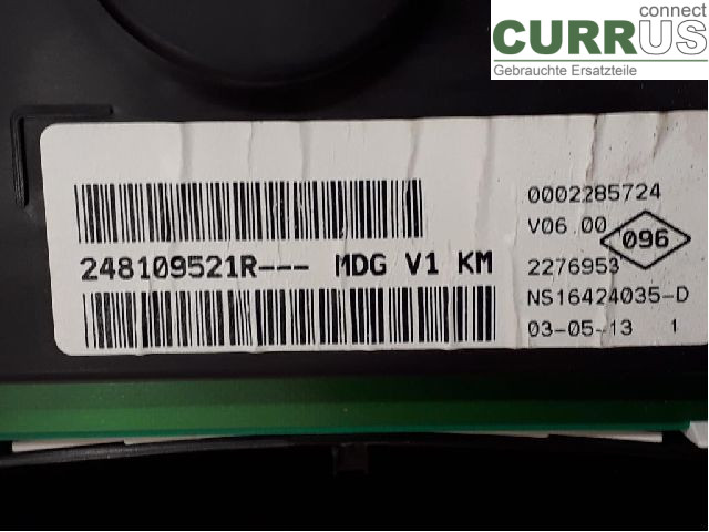 DACIA DOKKER Instrument cluster / comb 248091950R K9K-612