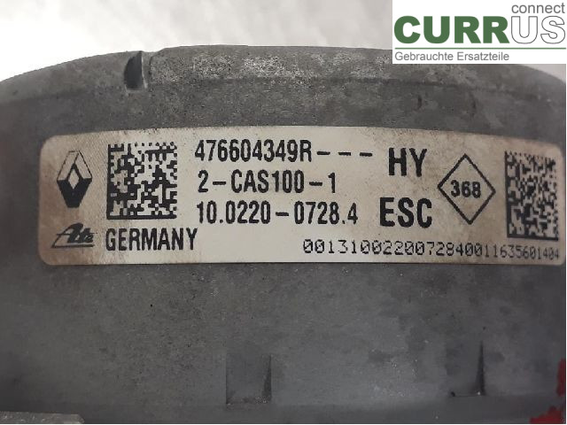RENAULT MEGANE IV  16- Hydrauliczna jednostka ABS 476609440R K9K-657
