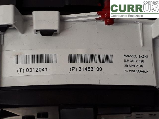 VOLVO V40  12-19 Instrument cluster / comb 36010382 B4154T5