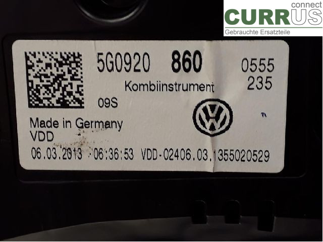 VW GOLF / E-GOLF VII   13-20 Instrument cluster / comb 5G0920870 CMBA