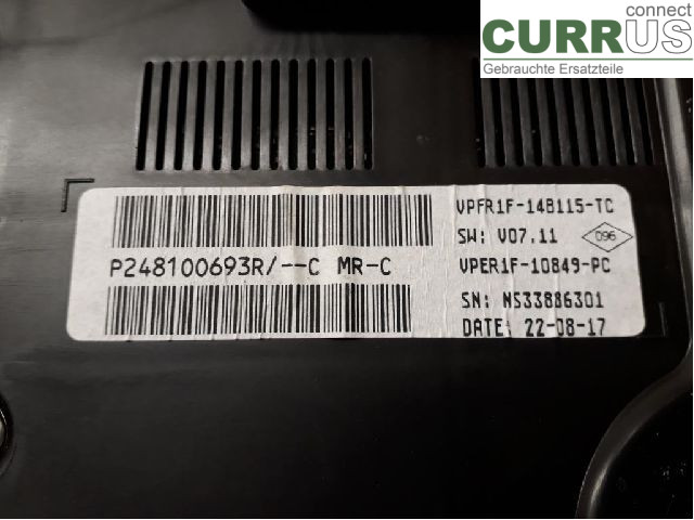 RENAULT MEGANE IV  16- Bloc instruments / combiné 248105618R H5F-408