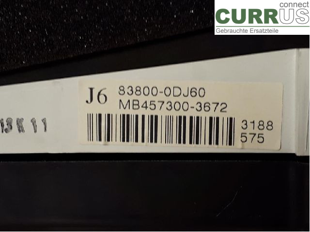 TOYOTA YARIS       06-11 Instrument cluster / comb 83800-0DJ60 1NR-FE