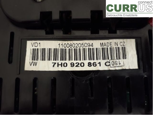 VW TRANSP/CARAVELLE 04-15 Instrument cluster / comb 7H0920861CX AXA