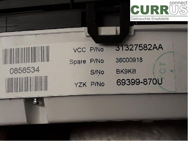 VOLVO V70      08-13 Instrument cluster / comb 36001836 D4162T
