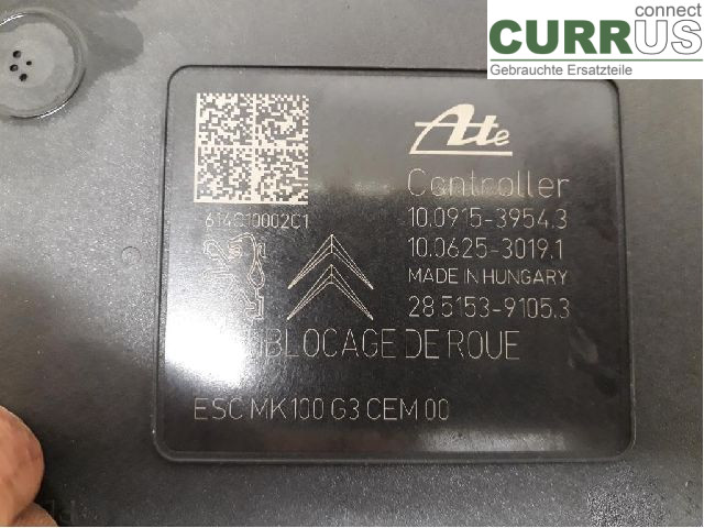 CITROEN C4 CACTUS 14- Hydrauliczna jednostka ABS 1682592780 HNZ