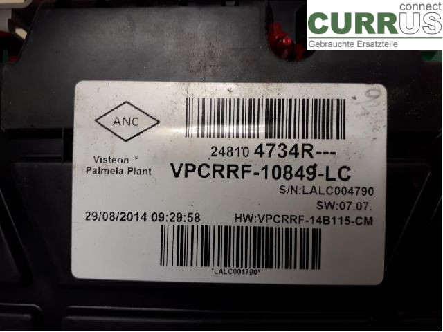 RENAULT CLIO IV   12-16 Instrument cluster / comb 248104261R M5M-400