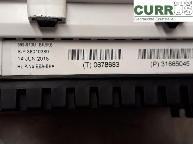 VOLVO V40  12-19 Instrumentenkombination 36010380 B4154T2