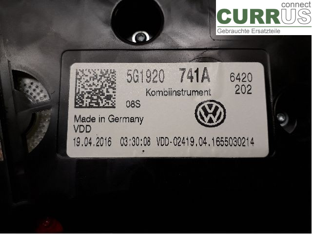 VW GOLF / E-GOLF VII   13-20 Instrument cluster / comb 5G1920741A CUNA