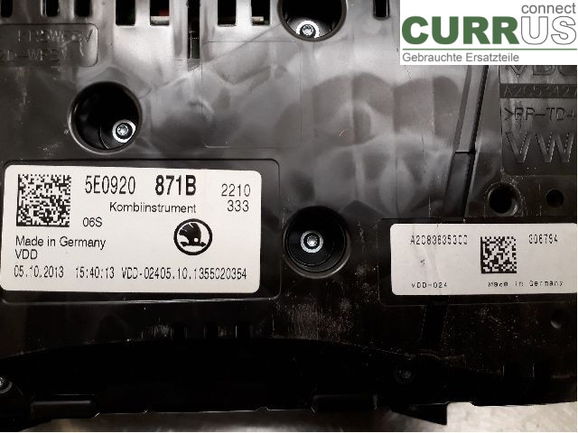 SKODA OCTAVIA  13-20 Instrumentkam 5E0920871B CHPA