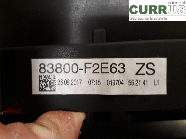 TOYOTA AURIS      13-19 Instrument cluster / comb 83800-F2E63 2ZR-FXE