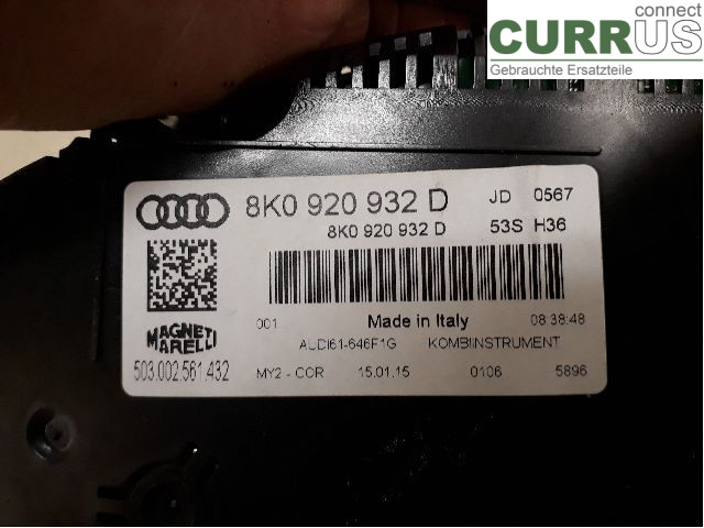 AUDI A4  12-15 Instrumentkam 8K0920932D CNHA