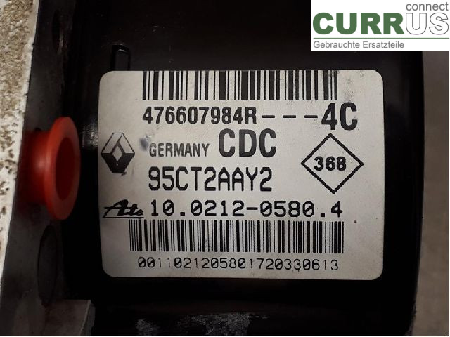 RENAULT MEGANE III 09-15 ABS Hydraulic unit 476607618R K9K-837