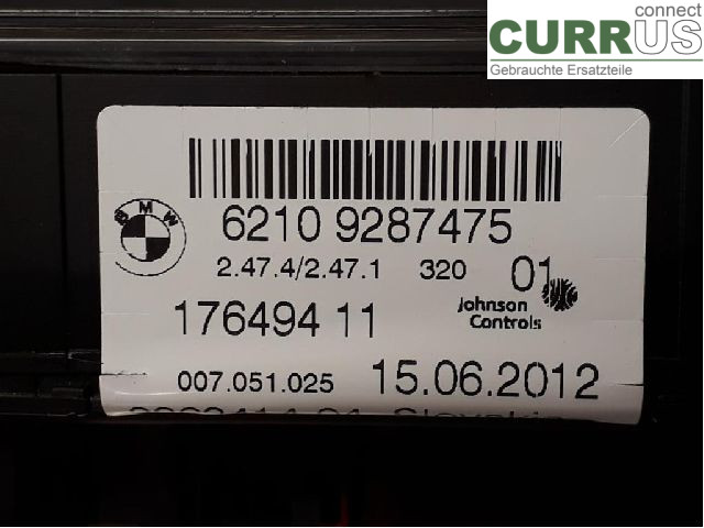 BMW 3 F30/F31/F80    12-19 Instrumentpanel / kombiinstrument 62108718251 N20-B20B