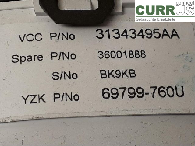 VOLVO V60  11-13 Instrument cluster / comb 36001888 D5204T3