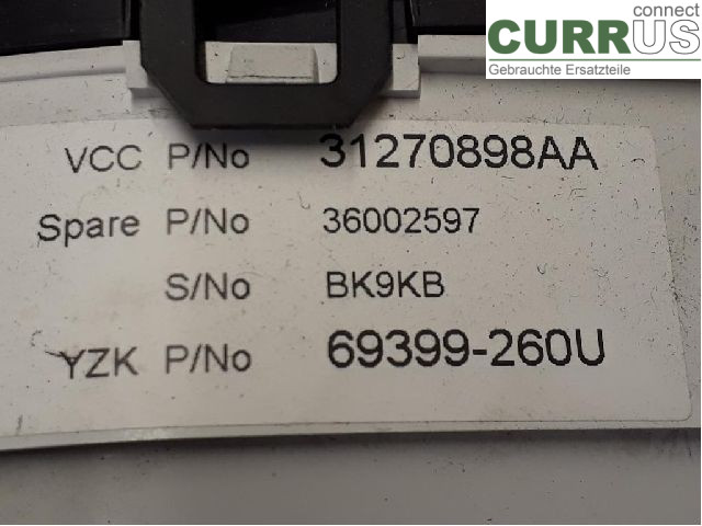VOLVO V70      08-13 Instrument cluster / comb 36002597 B4204S4