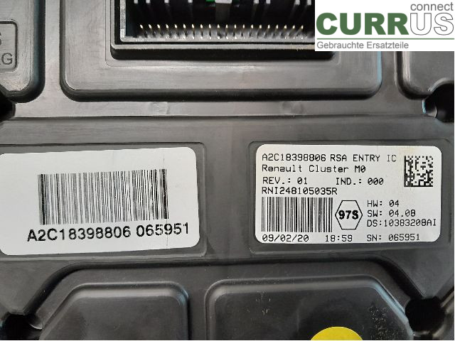 RENAULT MASTER III  15-20 Instrument cluster / comb 248093652R M9T-716
