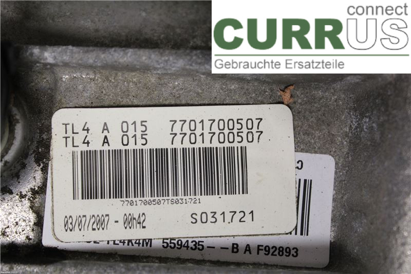RENAULT SCÉNIC/GRAND 07-09 Gearbox (6-speed) 7701477431 1.6 16V