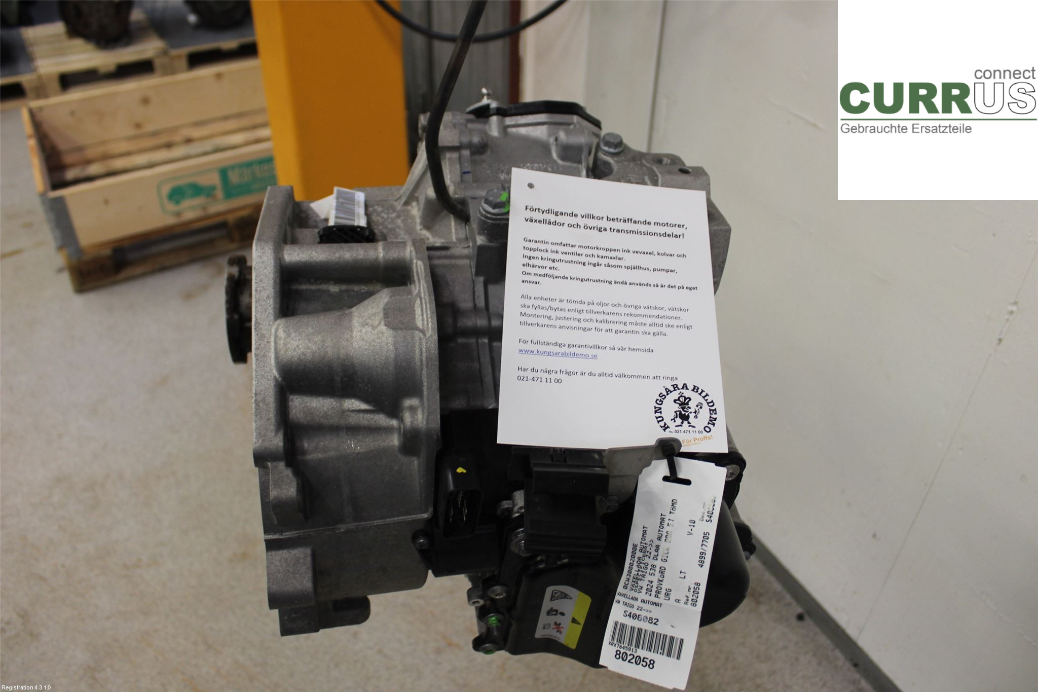 VW TAIGO 22- Gearkasse Automatisk 0CW30002000E DLAA