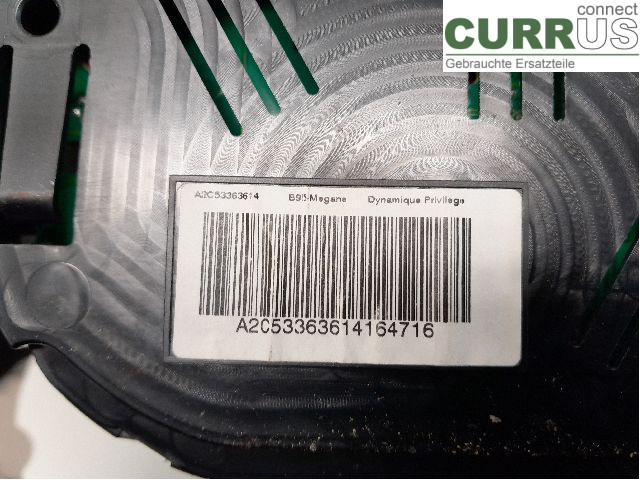RENAULT MEGANE III 09-15 Instrument cluster / comb 248100342R K9K-837