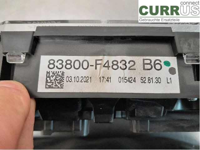TOYOTA C-HR 16-23 Instrument cluster / comb 83800-F4832 2ZR-FXE