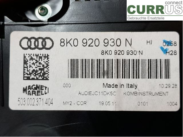 AUDI A4/S4  08-11 Instrument cluster / comb 8K0920930NX CJCB