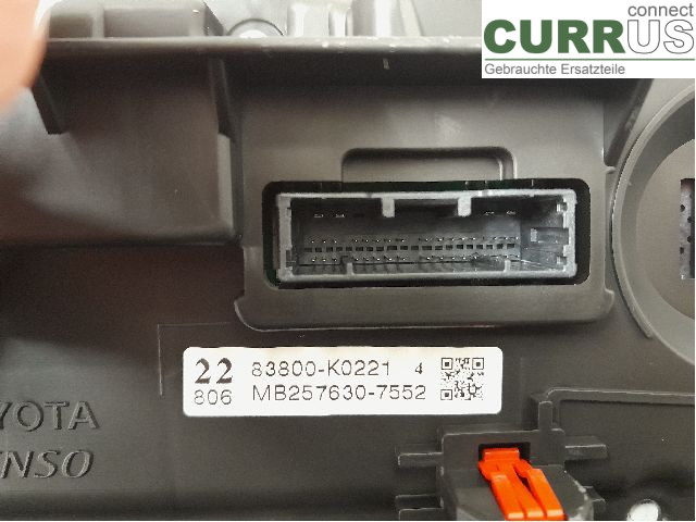 TOYOTA YARIS  20- Instrument cluster / comb 83800-K0221 M15A-FXE