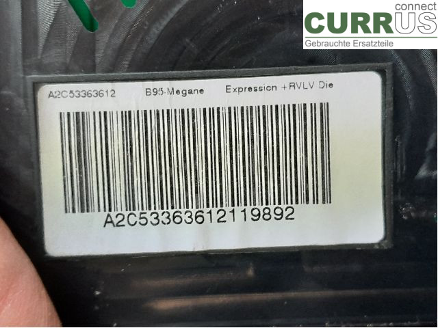 RENAULT MEGANE III 09-15 Instrument cluster / comb 248107859R K9K-837
